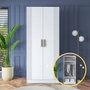 Hanah Home Armario Blanco con Puertas Recubiertas de Membrana
